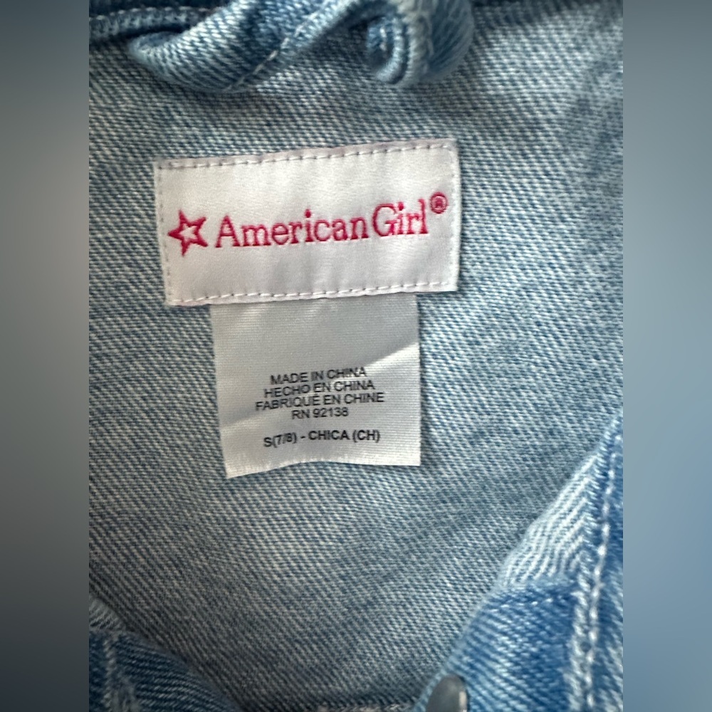 American Girl Blue Jean Jacket with Floral Design - Picture 5 of 5